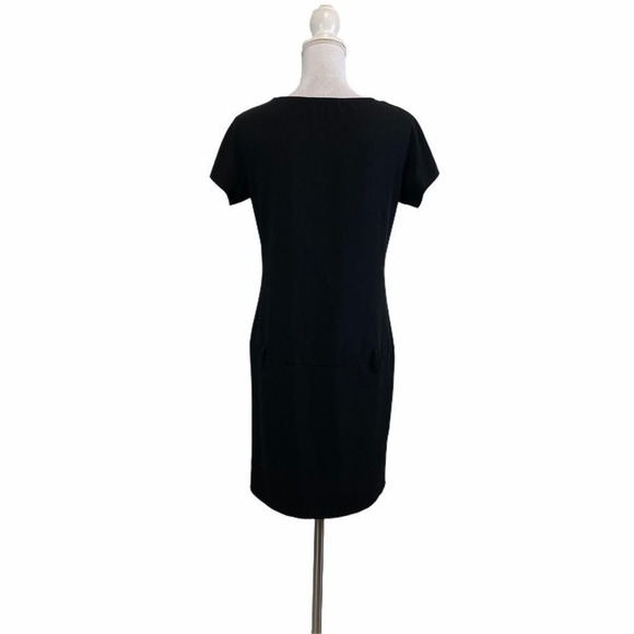 MOSCHINO CHEAP AND CHIC Black Casual Dress Sz 6 Short Sleeve Minimalist - Picture 3 of 10